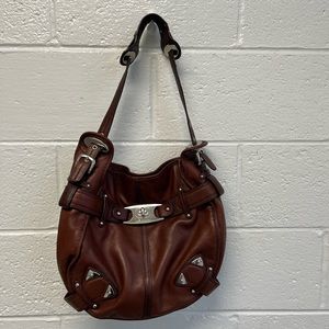 B Makowski Brown Leather Handbag